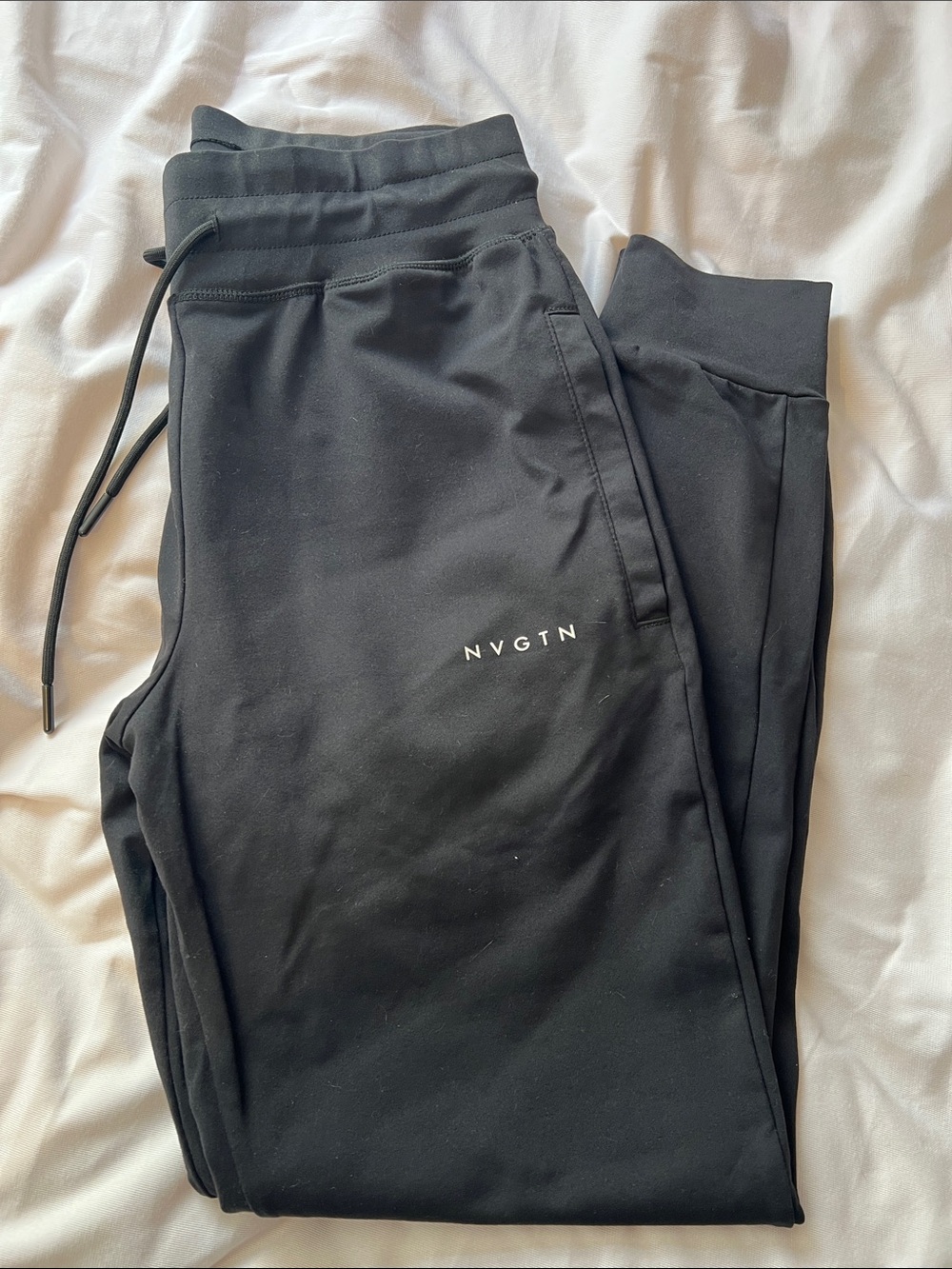 NVGTN Black Slim Tapered Joggers